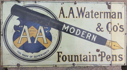 AA WAYTERMANS PORCELAIN ADVERTISING SIGN